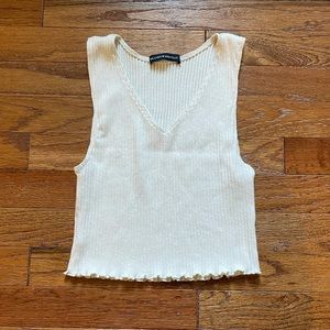 brandy Melville lettuce edge top